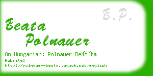 beata polnauer business card